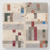 Verticaal horizontaal | Sophie Taeuber-Arp | Stenen Onderzetter (Voorkant)