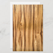 Verticaal houten grijspatroon briefpapier (Voorkant / Achterkant)