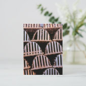 Verticaal houten lobster-traps briefkaart (Staand voorkant)