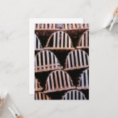 Verticaal houten lobsterriemen kaart (Voorkant / Achterkant in situ)