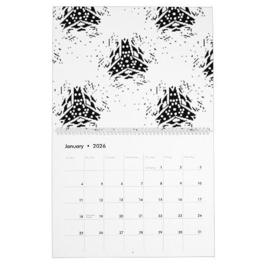 Verticaal, houtskool, duin kalender (Jan 2026)