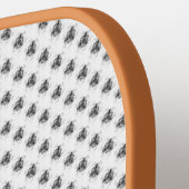 Verticaal, houtskool, duin pickleball paddle (Links Detail)