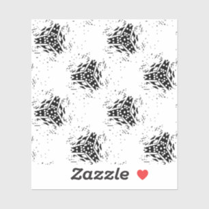 Verticaal, houtskool, Dune Custom-Cut Vinyl Sticke Sticker