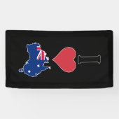 Verticaal I Love Australia / I Heart Australia Spandoek (Horizontaal)