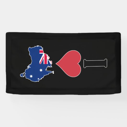 Verticaal I Love Australia / I Heart Australia Spandoek (Horizontaal)
