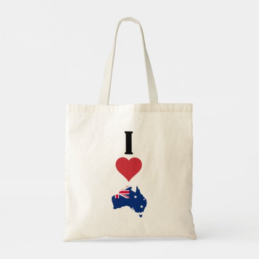 Verticaal I Love Australia / I Heart Australia Tote Bag (Achterkant)