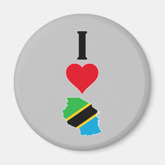 Verticaal I Love Tanzania / I Heart Tanzania Magneet