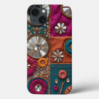 Verticaal Indiaas spiegelwerk en draadborduurwerk Case-Mate iPhone Case