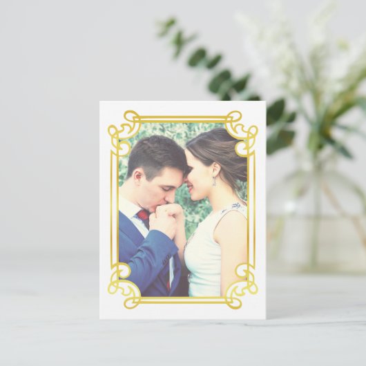 Verticaal ingeschakeld koppel briefkaart (Staand voorkant)