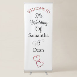 Verticaal Intrekbare Banner bruiloft welkomstbord Roll-up Banner