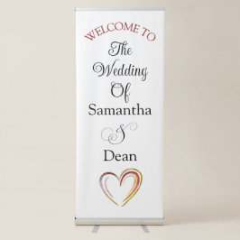 Verticaal Intrekbare Banner bruiloft welkomstbord Roll-up Banner
