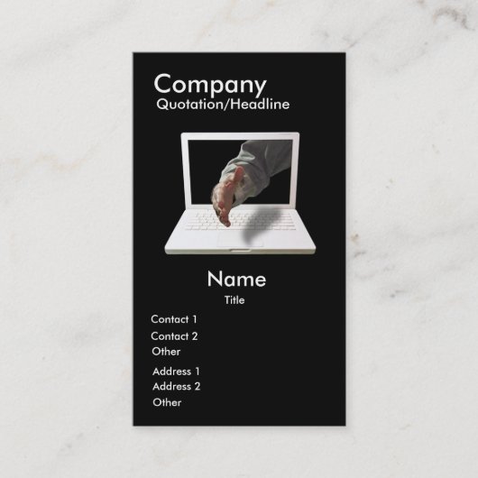 Verticaal IT-Visitekaartje Visitekaartje (Voorkant)