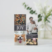 Verticaal kerstfeest 2020 familiefoto Collage Feestdagenkaart (Staand voorkant)