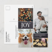 Verticaal kerstfeest 2020 familiefoto Collage Feestdagenkaart (Voorkant / Achterkant)