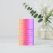 Verticaal kleurig tekstontwerp visitekaartje (Staand voorkant)