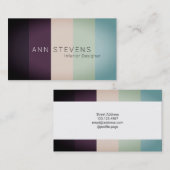 Verticaal kleurrijk streeppatroon schaduwlicht bew visitekaartje (Voorkant / Achterkant)