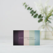 Verticaal kleurrijk streeppatroon schaduwlicht bew visitekaartje (Staand voorkant)