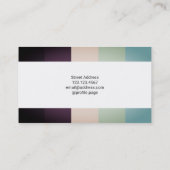 Verticaal kleurrijk streeppatroon schaduwlicht bew visitekaartje (Achterkant)