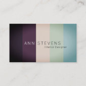 Verticaal kleurrijk streeppatroon schaduwlicht bew visitekaartje (Voorkant)