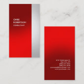 Verticaal kleurrijk Visitekaartje rode grijze stre (Voorkant / Achterkant)