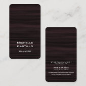 Verticaal kunstmatig bruin hout Uniek ontwerp Visitekaartje (Voorkant / Achterkant)