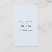 Verticaal lichtblauw achtergrondvlak Modern Visitekaartje (Achterkant)