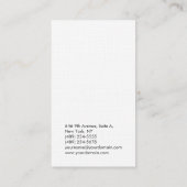 Verticaal linnenelegant, uniek, modern visitekaartje (Achterkant)