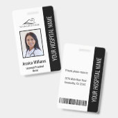 Verticaal LPN-gelicentieerd praktisch zurenfoto-ID Badge (Front & Back)