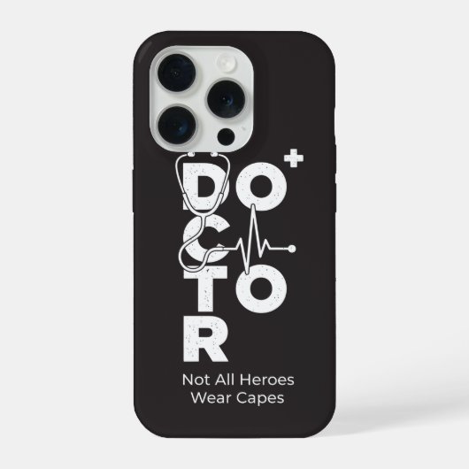 Verticaal Medisch Stethoscoop Ontwerp Dokter iPhone Hoesje (Achterkant)
