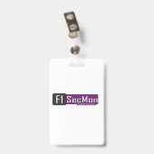 Verticaal, Metalen clip Badge (Achterkant met clip)