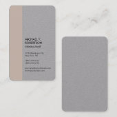 Verticaal minimalistisch, modern, stijlvol, verblu visitekaartje (Voorkant / Achterkant)