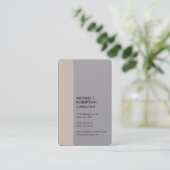 Verticaal minimalistisch, modern, stijlvol, verblu visitekaartje (Staand voorkant)