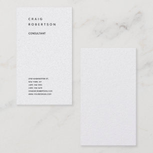 Verticaal minimalistisch vlak Modern Premium Pearl Visitekaartje