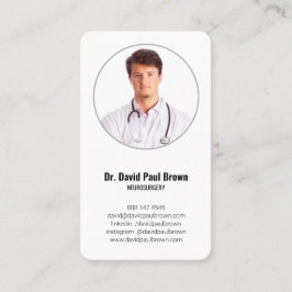 Verticaal minimalistische medische arts foto QR-co Visitekaartje