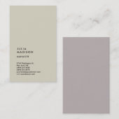 Verticaal minimalistische trendy pastelkleuren visitekaartje (Voorkant / Achterkant)