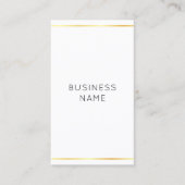 Verticaal Modern Elegant Corporate Gold Stripes Visitekaartje (Voorkant)