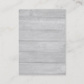 Verticaal modern houten achtergrondmonogram visitekaartje (Achterkant)