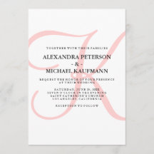 Verticaal Modern Klassiek Monogram in Roze Bruilof