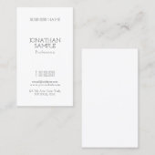 Verticaal Modern Slank Elegant Professioneel Trend Visitekaartje (Voorkant / Achterkant)