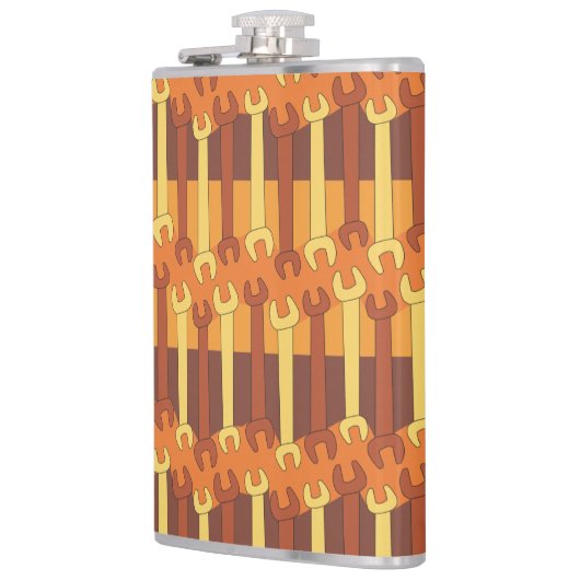 Verticaal moersleutel patroon heupfles (Links)