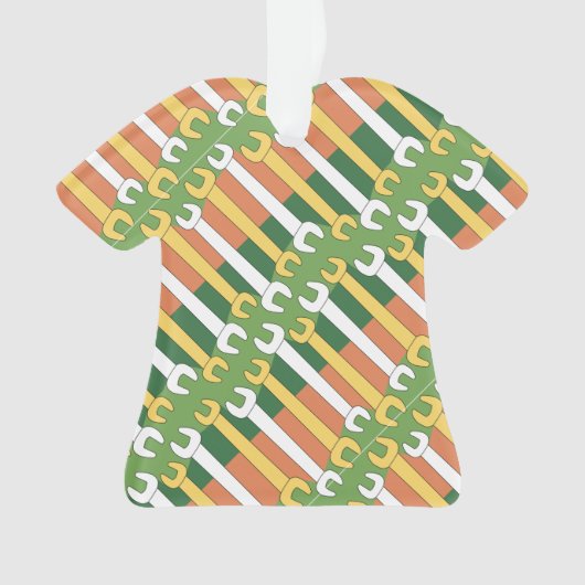 Verticaal moersleutel patroon ornament (voorkant)