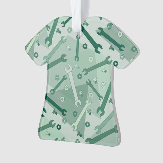 Verticaal moersleutel patroon ornament (voorkant)