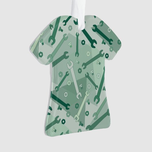 Verticaal moersleutel patroon ornament (voorkant)