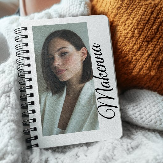 Verticaal moment met naam notitieboek