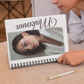 Verticaal moment met naam notitieboek