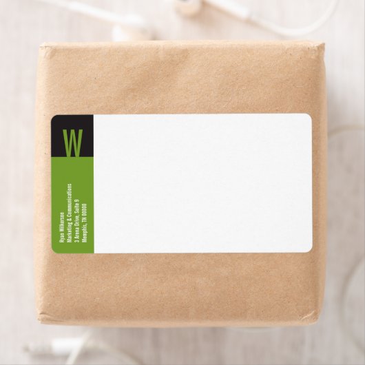 Verticaal Monogram verzendlabel (Insitu)