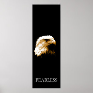 Verticaal Motivatie Onbevreesd Kaal Eagle Poster