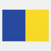 Verticaal Oekraïne Vlag blauw en geel monogram Inpakpapier Vel (Voorkant 3)