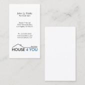 verticaal onroerend goed visitekaartje (Voorkant / Achterkant)