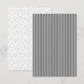 Verticaal ontwerp één RSVP kaartje (Voorkant / Achterkant)